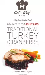 CAT’S CHEF Traditional Turkey with Cranberry Adult Cats V Ý P R E D A J