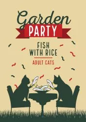 GARDEN PARTY CATS Fish & Rice